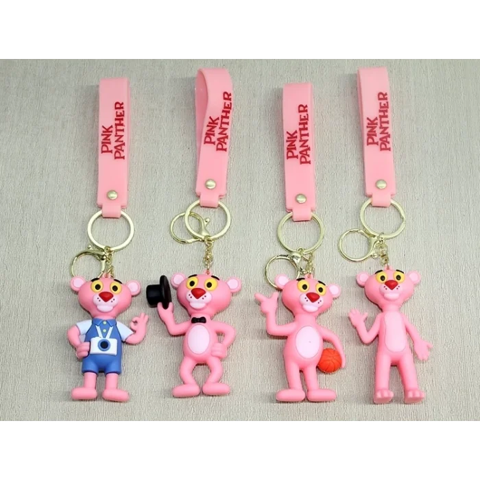 BUĞZ Pembe Panter Silikon Anahtarlık Alk4271