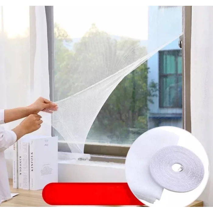 BUĞZ Pencere Cam Sineklik-beyaz ( 125 Cm X 75 Cm)+4m Bant ( BUĞZ )