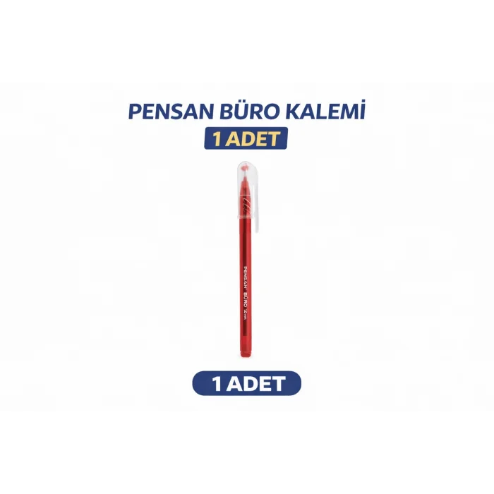 BUĞZ Pensan Büro 2270 Kırmızı Tükenmez Kalem 1.0 mm Medium Yerli Üretim 1 Adet