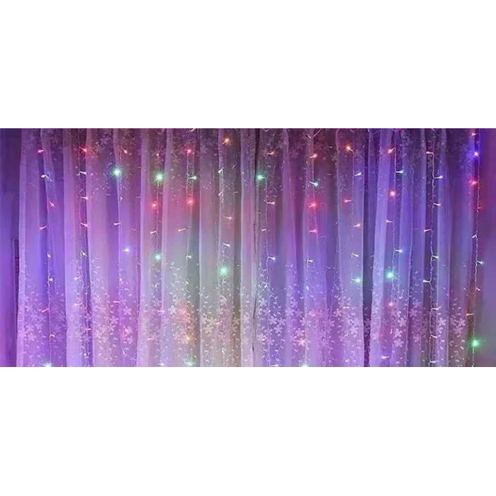 BUĞZ Perde Led  240 Ledli 8 Fonksiyonlu Dekor Lambası RGB