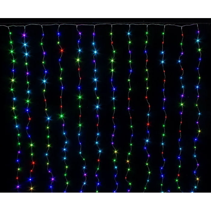 BUĞZ Perde Led  240 Ledli 8 Fonksiyonlu Dekor Lambası RGB