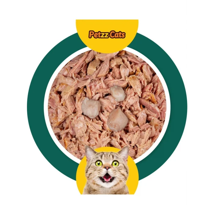 BUĞZ Petzzcats Ton Balığı & Kalamar Konserve Kedi Maması 1 Adet 70 gr