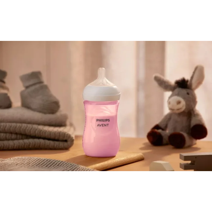 BUĞZ Philips Avent Natural Response PP Pembe Biberon 1+ Ay 260 ml SCY903/11