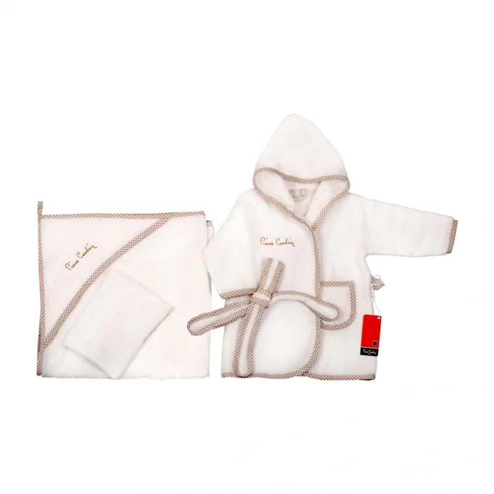 BUĞZ Pierre Cardin Bornoz Seti - Ekru