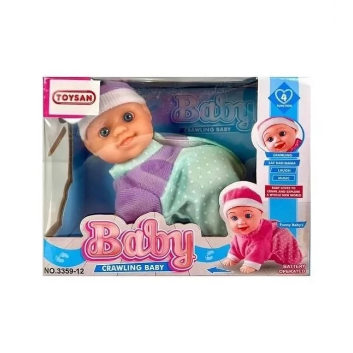  PİLLİ EMEKLEYEN SESLİ BEBEK - 1 Adet Stokta Olan Gönderilir