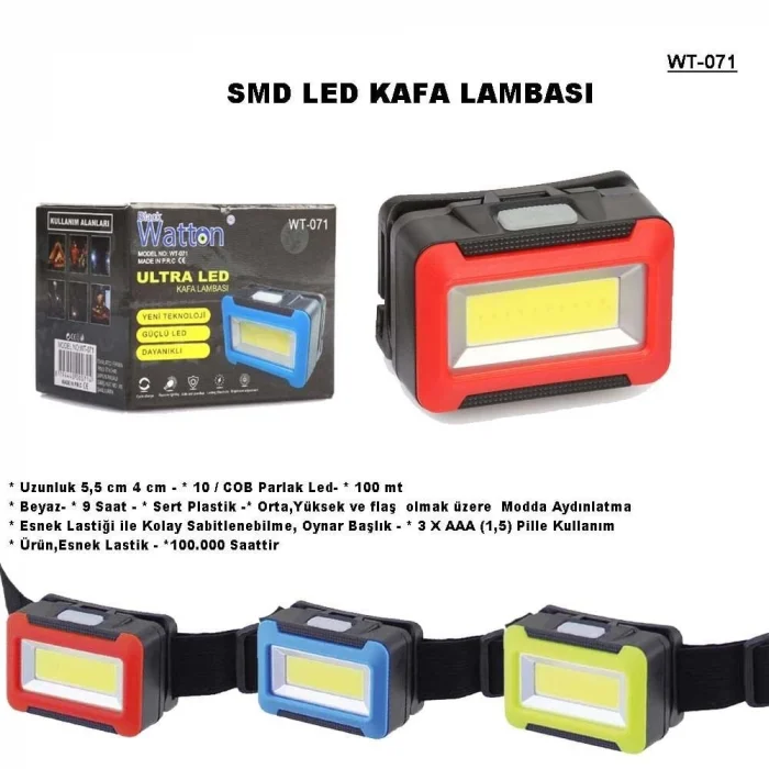 BUĞZ Pilli Kafa Lambası Wt-071