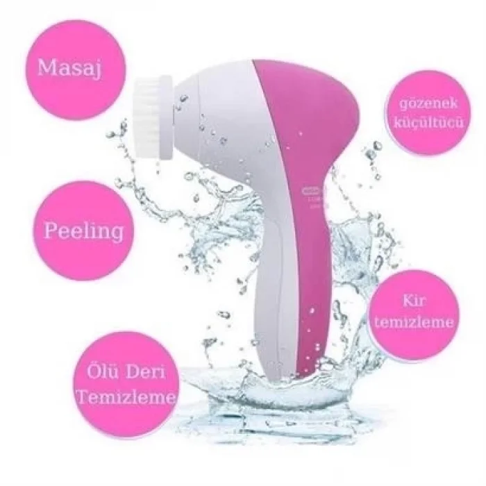  Pilli Yüz Cilt Temizleme Cihazı Siyah Nokta Peeling Fırça Seti Vücut Yüz Bakımı Masaj Aleti