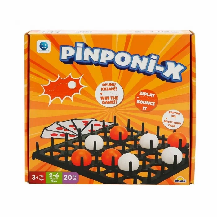 BUĞZ Sekmece 28 cm Pinponi-X Kutu Oyunu - 18 Toplu Kartlı Masa Oyunu, Çocuk Gelişimi BX-313302