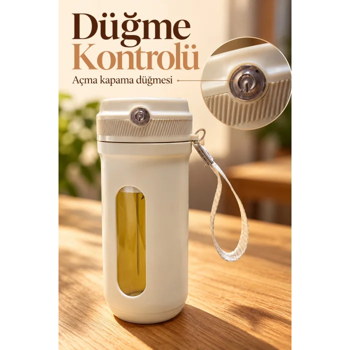 BUĞZ Pipet Girişli Şarjlı Meyve Blenderı Kumaş Askılı - BUĞZ