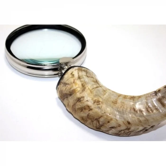  Pirinç Boynuz Saplı Büyüteç Model 1