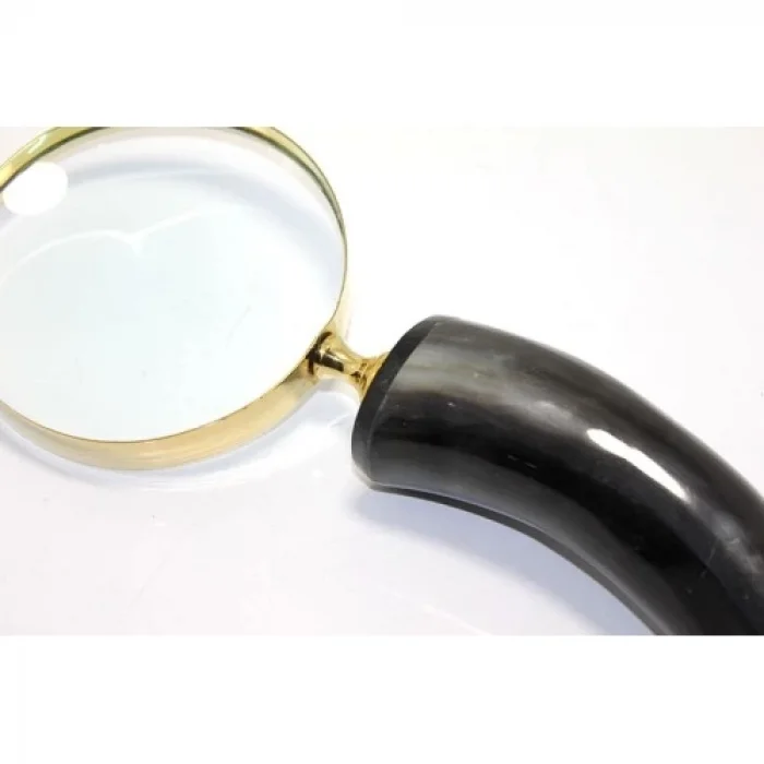  Pirinç Boynuz Saplı Büyüteç Model 3