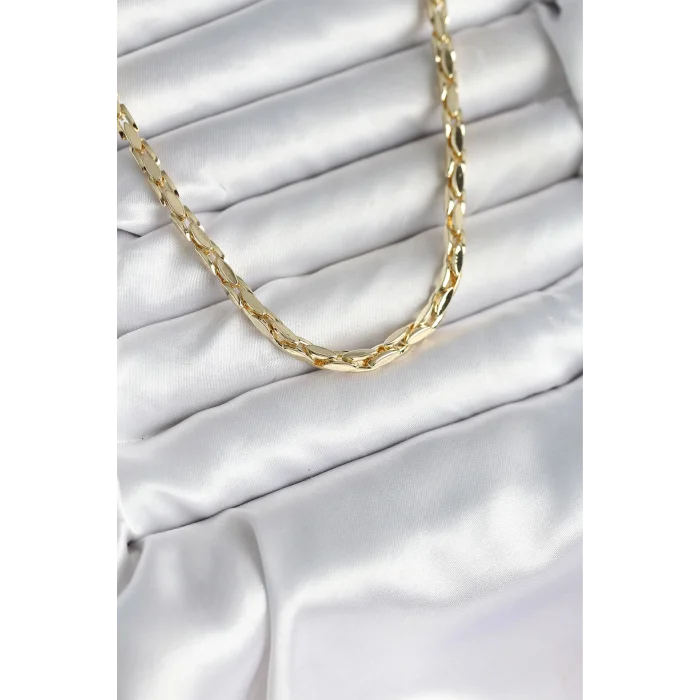 BUĞZ Pirinç Gold Renk 60 cm Zincir Kadın Kolye