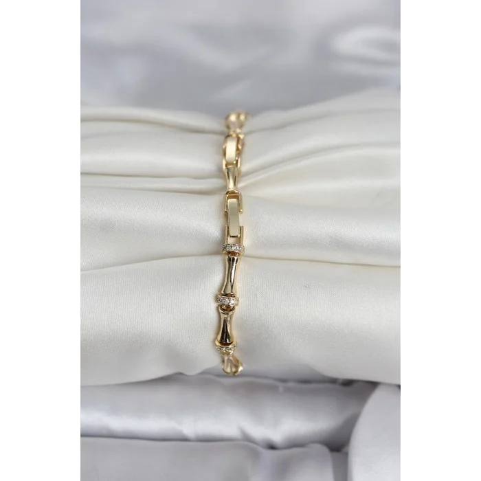 BUĞZ Pirinç Gold Renk Kemik Model Kadın Bileklik - BUĞZ