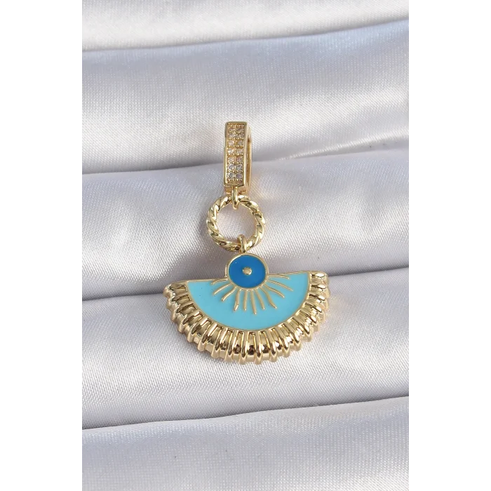 BUĞZ Pirinç Gold Renk Nazar Boncuklu Ajda Charm