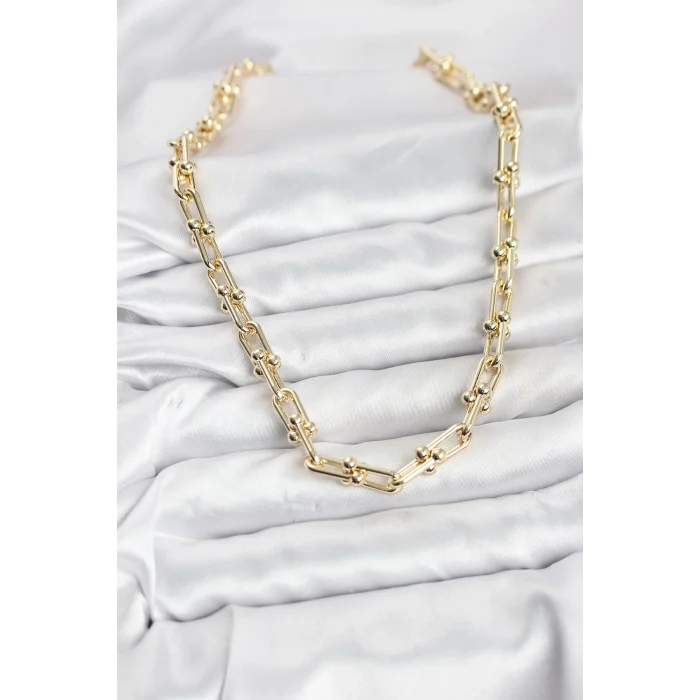 BUĞZ Pirinç Gold Renk Tifani Model Kadın Kolye - Lisinya