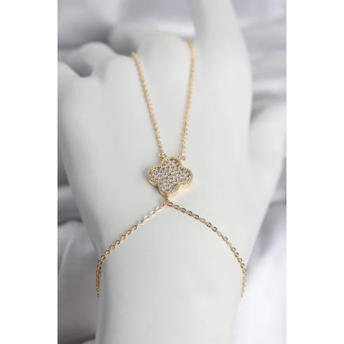 BUĞZ Pirinç Gold Renk Yonca Model Kadın Şahmeran