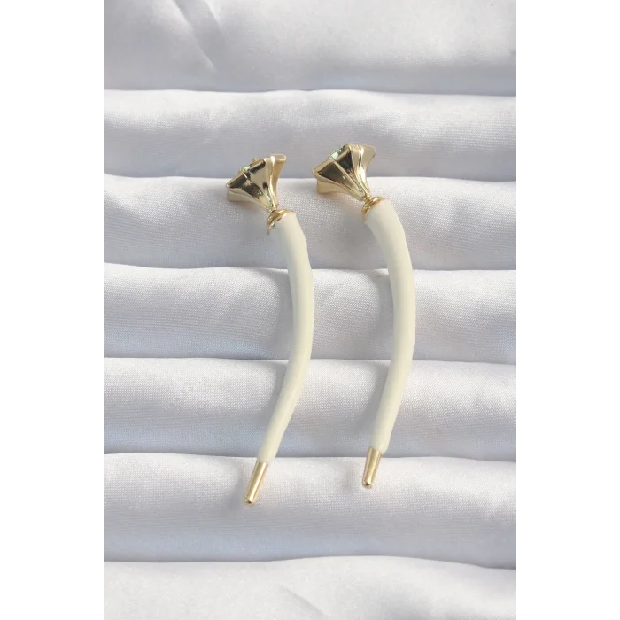 BUĞZ Pirinç Krem Renk Botega Küpe