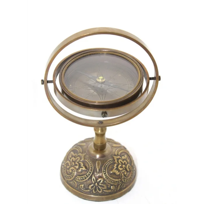 BUĞZ Pirinç Masa Üstü Pusula Model 3