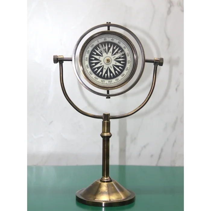 BUĞZ Pirinç Masa Üstü Pusula Model 4