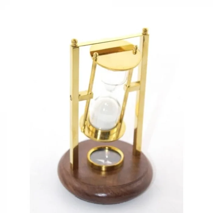  Pirinç Pusulalı Kum Saati Model 2