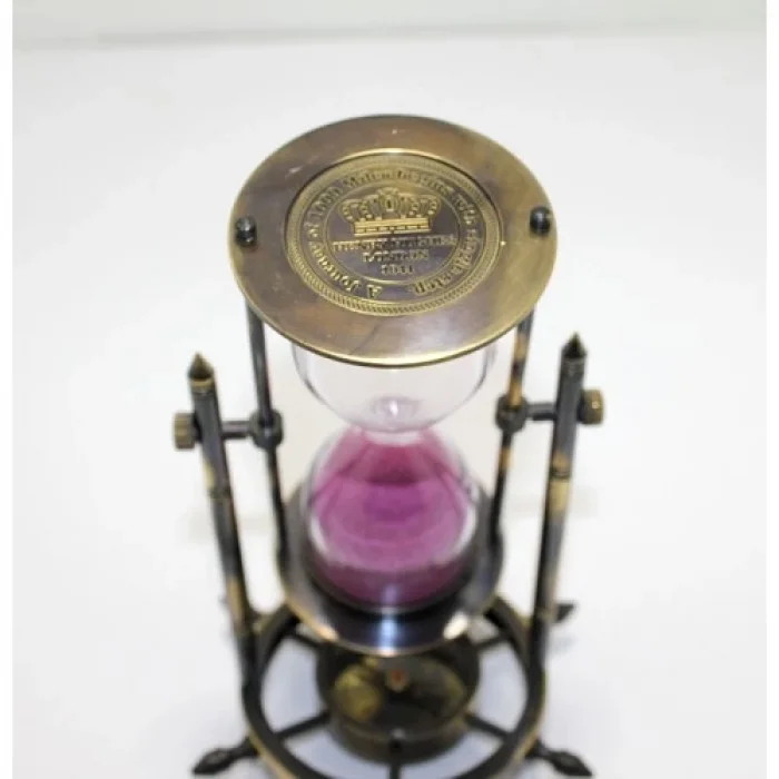  Pirinç Pusulalı Kum Saati Model 3