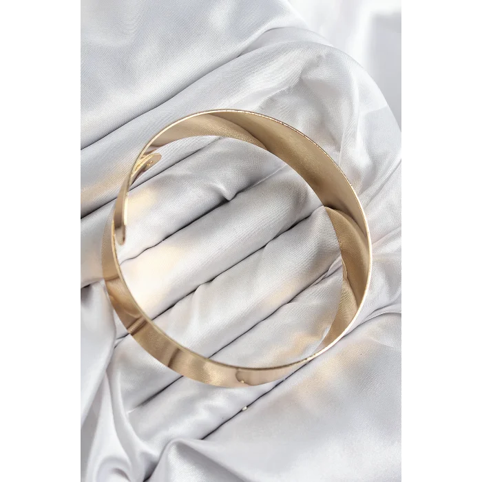 BUĞZ Pirinç Sarmal Model Gold Renk Pazu Bileklik - Lisinya