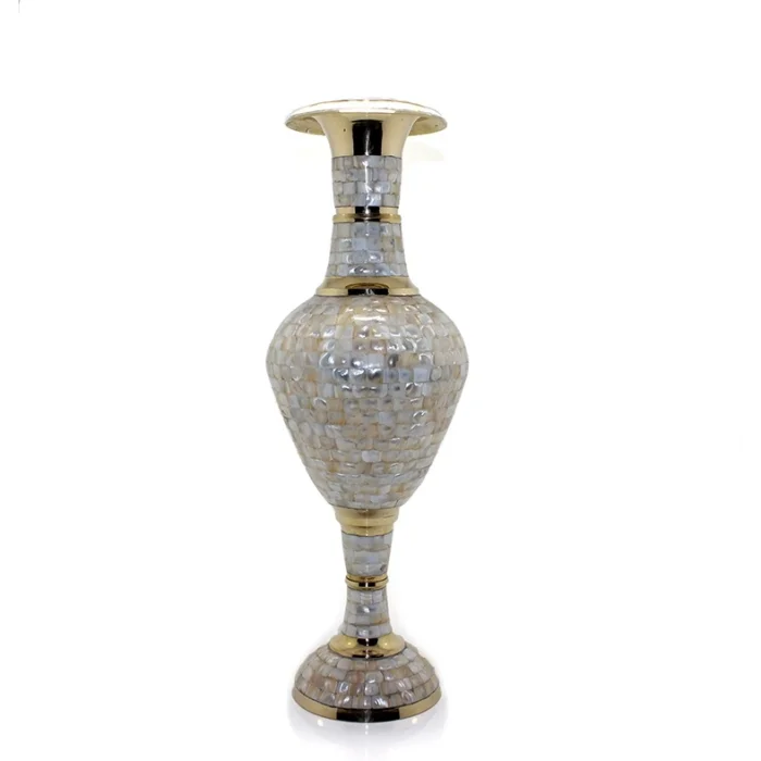 BUĞZ Pirinç Sedefli Vazo 90 Cm Ksk131
