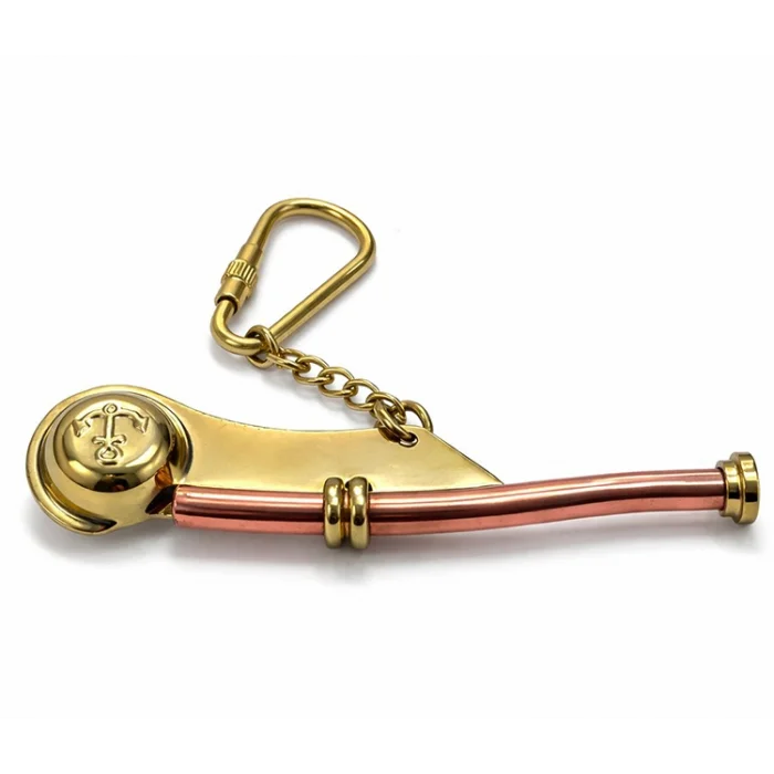 BUĞZ Pirinç Silistre Düdüğü Anahtarlık