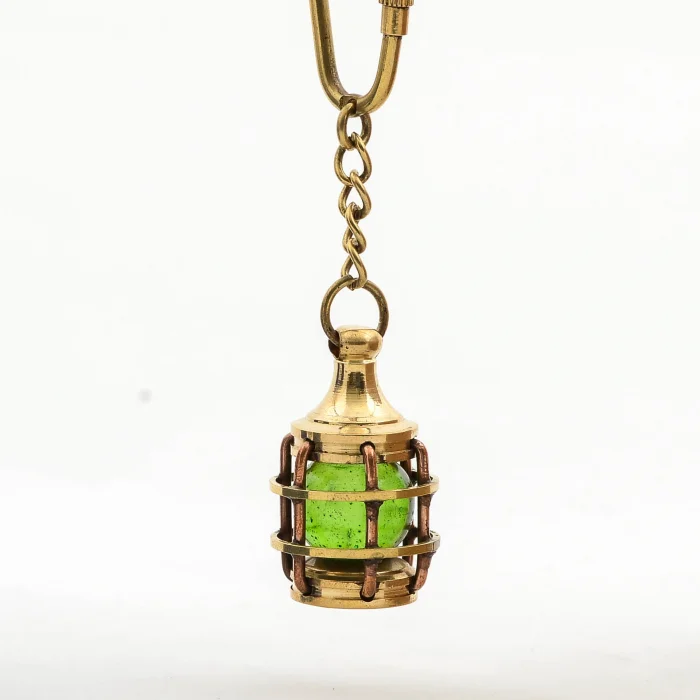 BUĞZ Pirinç Yeşil Gaz Lambası Tasarımı Anahtarlık