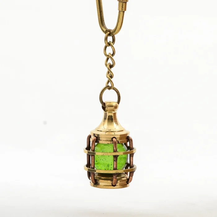 BUĞZ Pirinç Yeşil Gaz Lambası Tasarımı Anahtarlık