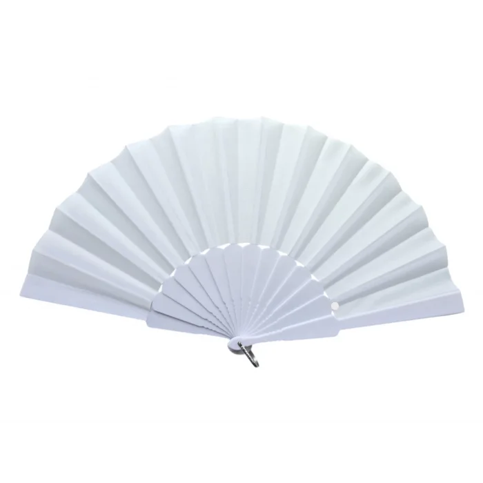 BUĞZ Plastik Düz Kumaş Yelpaze 12li Beyaz