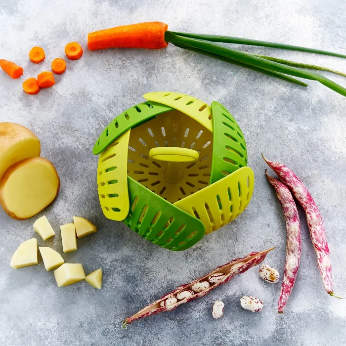 BUĞZ Plastik Katlanır Buharda Pişirme Aparatı Sağlıklı Haşlama Sepeti