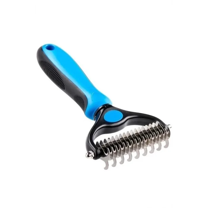 BUĞZ Plastik Saplı Metal Kedi Köpek Bakım Kıtık Tüy Topak Açıcı Tarak ( BUĞZ )