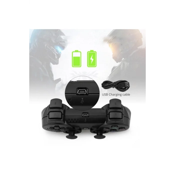 BUĞZ Playstation 3 uyumlu siyah bluetooth joystick, kablosuz bağlantı, 2 yıl garantili