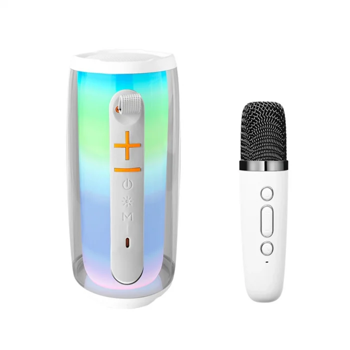 BUĞZ Pluse 6 Mikrofonlu Rgb Kablosuz Hoparlör - Beyaz
