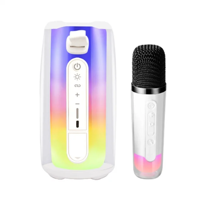 BUĞZ Pluse 7 Mikrofonlu Rgb Kablosuz Hoparlör - Beyaz