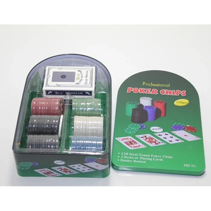 BUĞZ Poker Oyunu 100 Chip Ve 2 Adet İskambil Kağıt Setine Sahip Poker Oyunu No 2