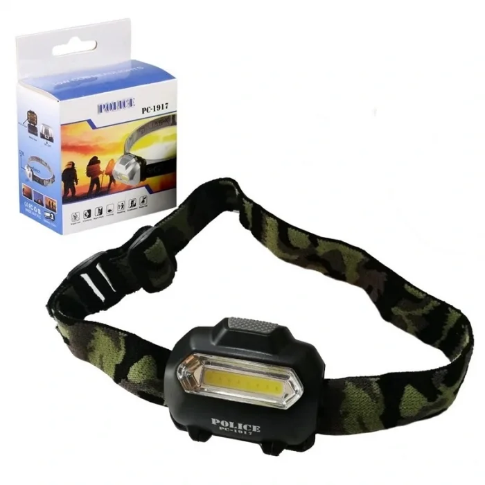 BUĞZ Police Pc-1917 Cob 3xaaa Pilli Led Kafa Feneri