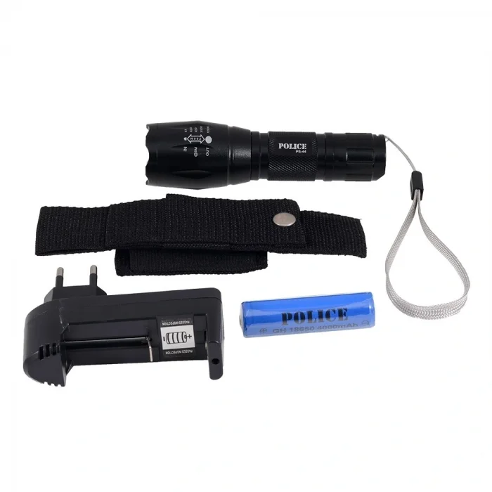 BUĞZ Police Ps-44 Cree T6 Led + Zoom Şarj Edilebilir El Feneri