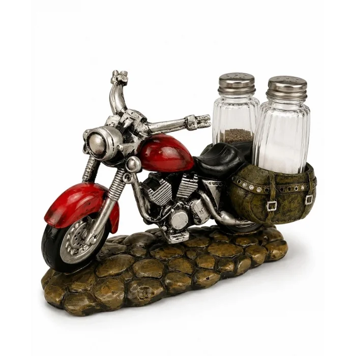 BUĞZ Polyester Motosiklet Figürlü Tuzluk Biberlik Seti Alk5614