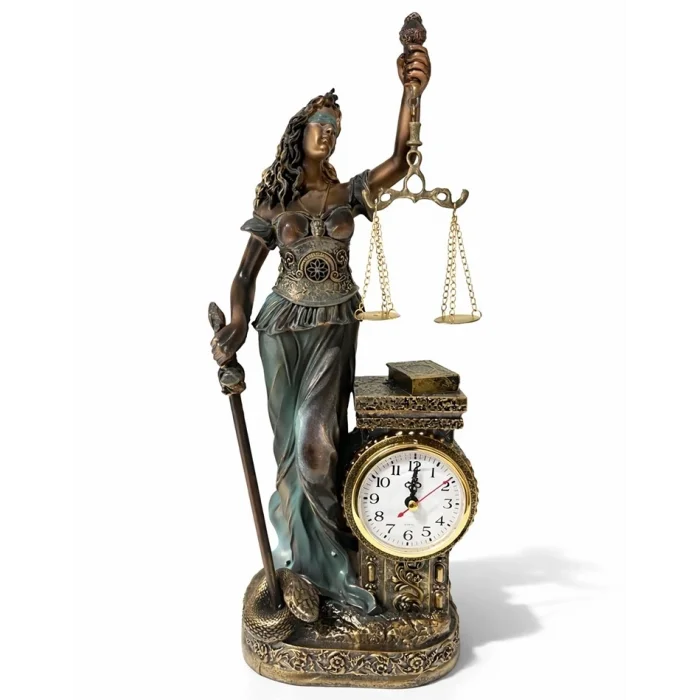 BUĞZ Polyester Saatli Adalet Figürü Alk4414