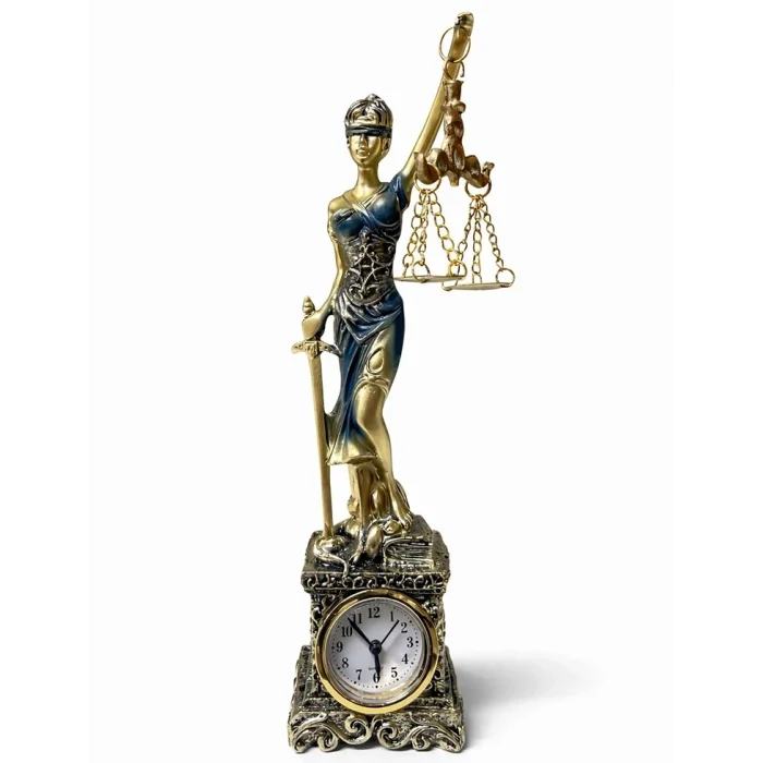 BUĞZ Polyester Saatli Adalet Figürü Alk4427