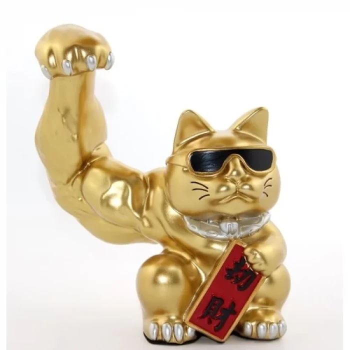  Polyester Şanslı Kedi Figürü Model 3