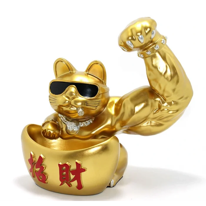 BUĞZ Polyester Şanslı Kedi Figürü Model 4