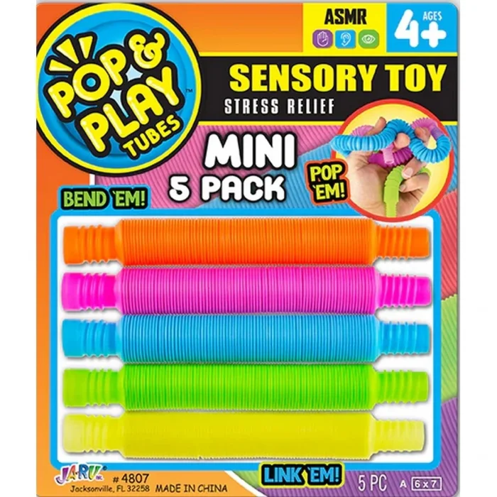 BUĞZ Pop  Play Tubes Duyusal Stres Oyuncağı Mini 5li