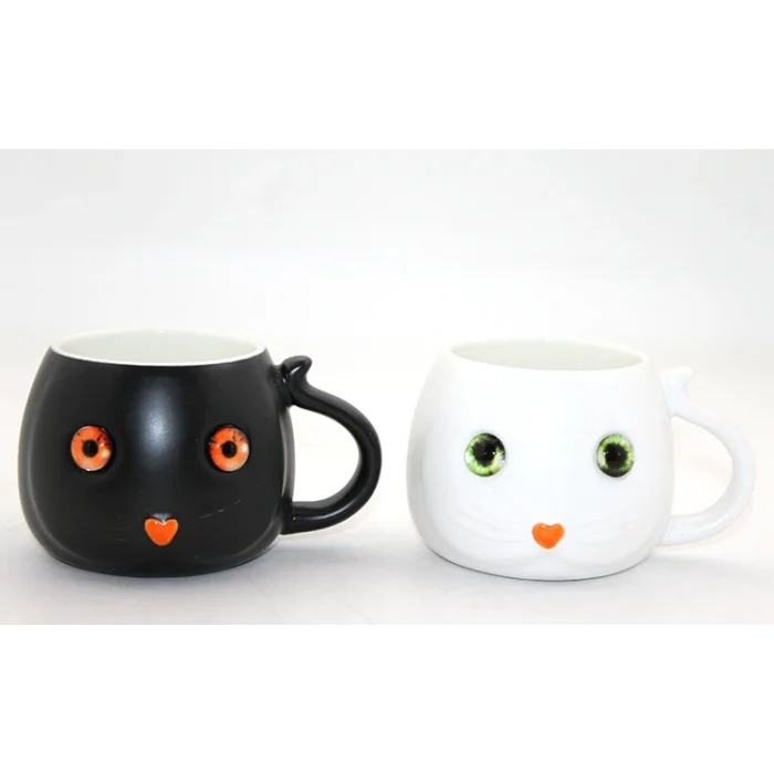 BUĞZ Porselen Kedili Kupa Bardak