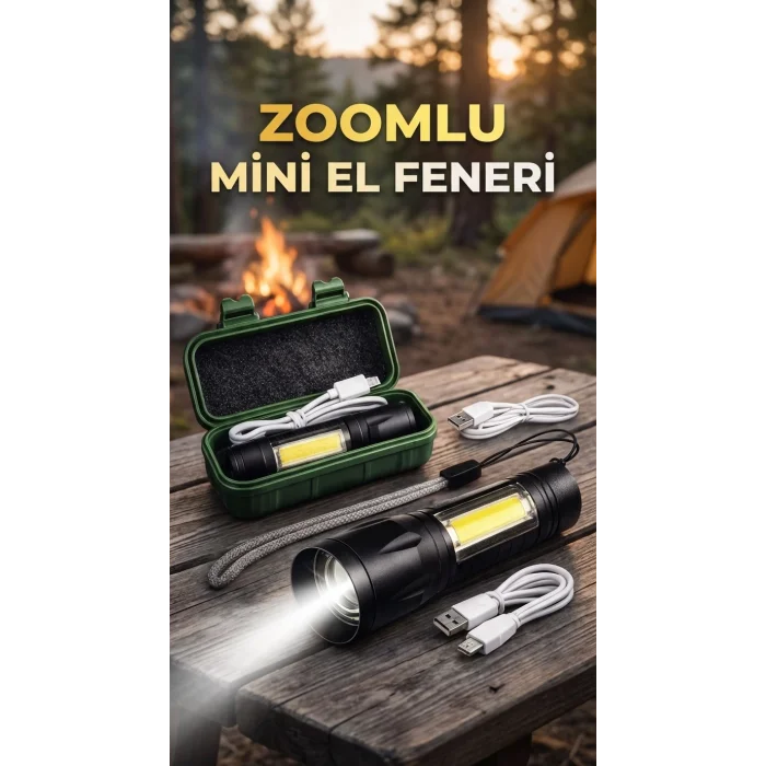 BUĞZ Portatif El Feneri LED Işıklı Uzun Ömürlü Kamp ve Acil Durum