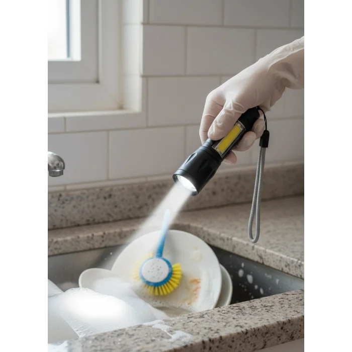 BUĞZ Portatif El Feneri LED Işıklı Uzun Ömürlü Kamp ve Acil Durum