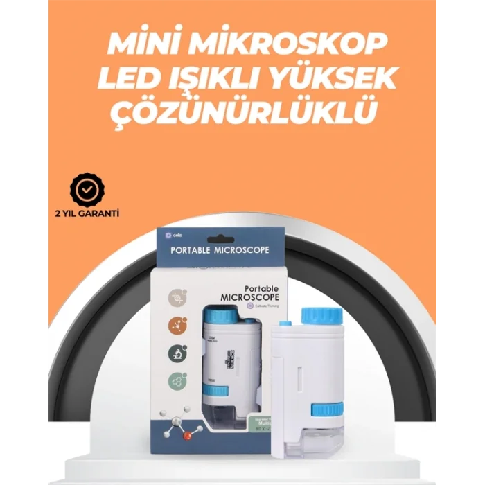 BUĞZ Portatif El Mikroskop – LED Işıklı, Aynı Anda Net Odaklama