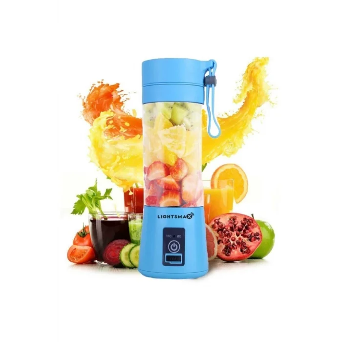  Portatif Taşınabilir380 Ml Usb Şarjlı Mavi El Blender